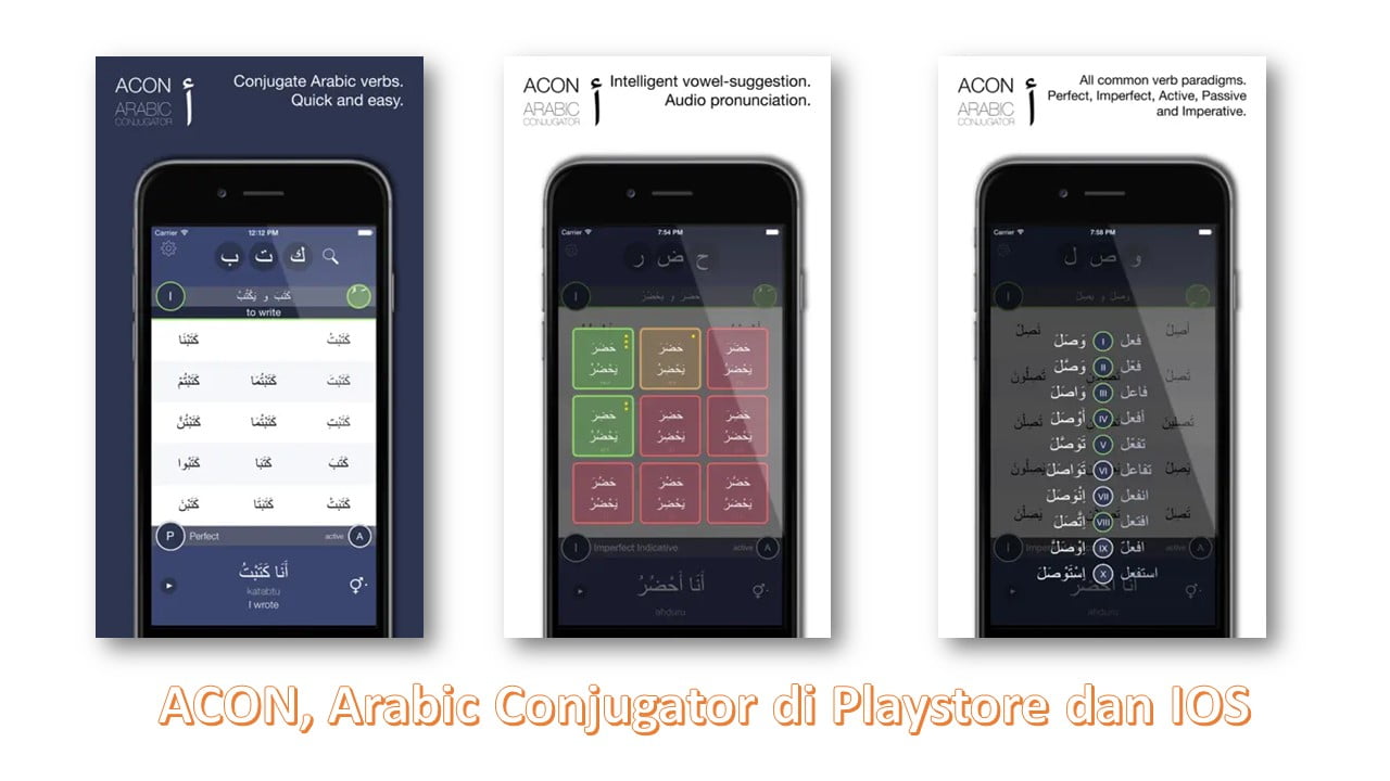 ACON, Arabic Conjugator di Playstore dan IOS