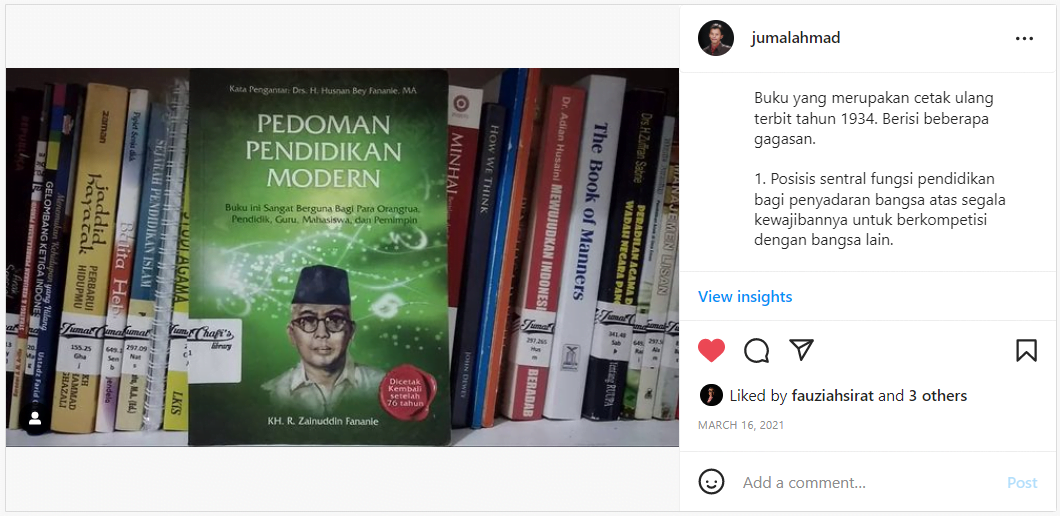 Buku Pendidikan Modern karya Zainuddin Fananie