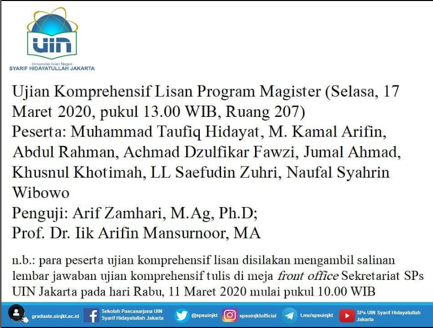 ujian komprehensif lisan sps uin jakarta