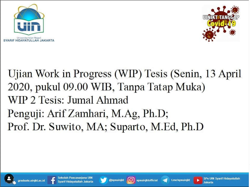 ujian work in progress sps uin jakarta