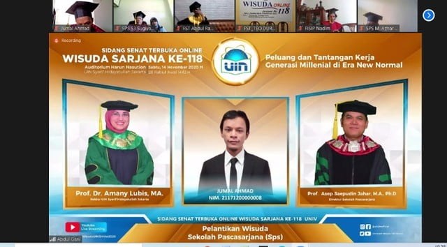 wisuda online sps uin jakarta  jumal ahmad