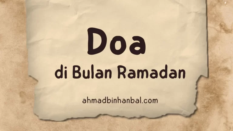 Doa di Bulan Ramadan